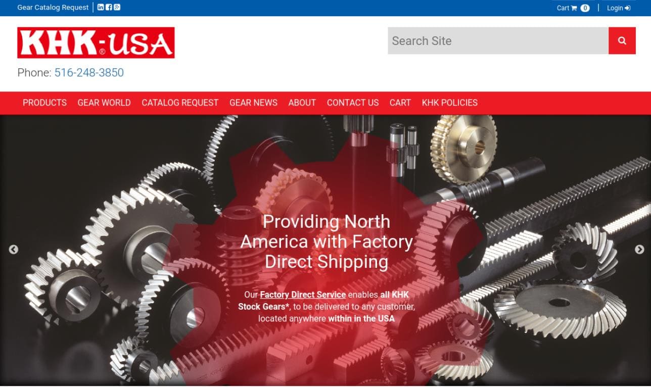 KHK USA Industrial Gears Manufacturers