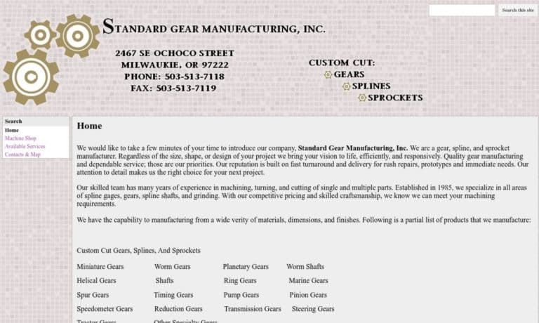 Standard Gear Manufacturing, Inc.